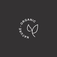organic logo template,nature design concept, tree leaf
