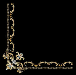 Decorative elegant luxury design.Vintage elements in baroque, rococo style.Design for cover, fabric, textile, wrapping paper .