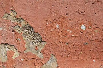 old red grunge cracked wall texture