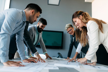 Business people conference in modern meeting room