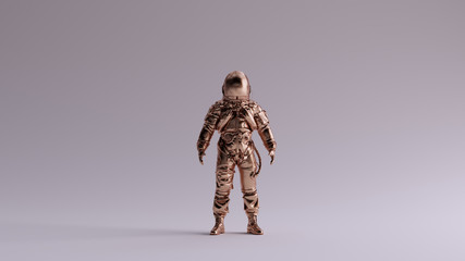 Bronze Astronaut Advanced Crew Escape Suit Front View 3d illustration 3d render