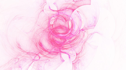 Fototapeta na wymiar Abstract transparent crimson crystal shapes. Fantasy light background. Digital fractal art. 3d rendering.