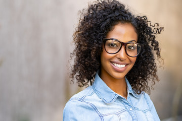 African girl wearing spectacles