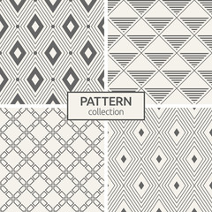 Set of four seamless patterns.