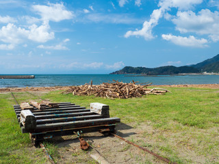 西伊豆　秋の松崎海岸の風景　日本　９月下旬