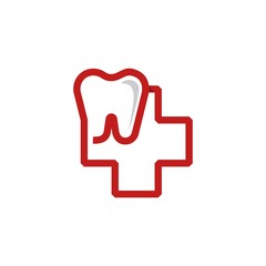 Dental Plus Medical Care Creative Icon Logo Design Template Element Vector