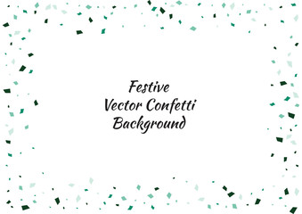 Festive color rectangle confetti background. Abstract frame confetti texture for holiday, postcard, poster, website, carnivals, birthday and children's parties. Cover confetti mock-up. Wedding card