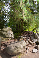 Rocky path in the High Tatras National Park