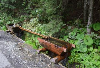 Water spring on High Tatra mountains