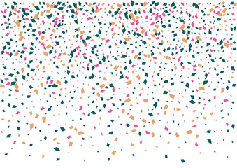 Festive color rectangle confetti background. Abstract frame confetti texture for holiday, postcard, poster, website, carnivals, birthday and children's parties. Cover confetti mock-up. Wedding card