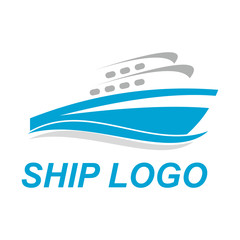 Ship logo, boat icon vector design