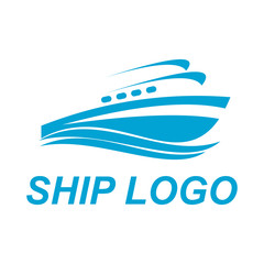 Ship logo, boat icon vector design