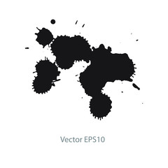 Obraz premium ink splashes on white background 