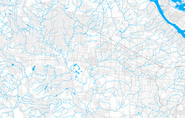 Fototapeta premium Rich detailed vector map of Hillsboro, Oregon, USA
