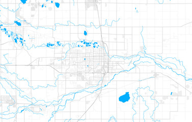Obraz premium Rich detailed vector map of Greeley, Colorado, USA