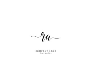 RA Initial handwriting logo vector