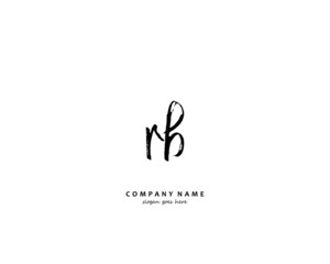 Fototapeta premium RB Initial handwriting logo vector