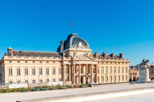 29 July 2019, Paris, France: Old military school building at the Mars field