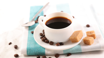 coffee cup on brown sugar