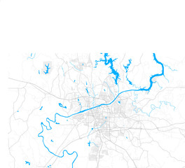 Rich detailed vector map of Tuscaloosa, Alabama, USA