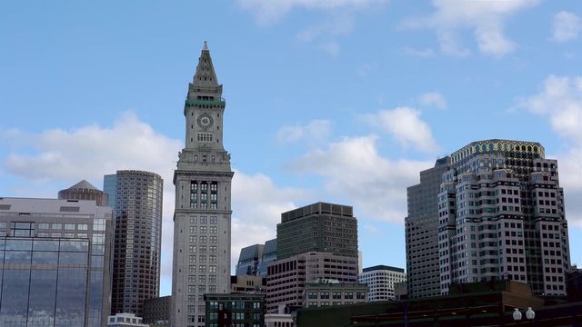 Boston Financial District cityscape. Massachusetts, USA