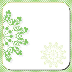 green floral background