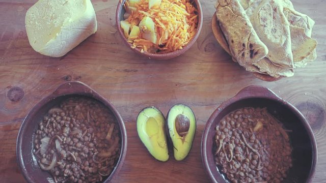 Vegetarian countryside mexican food 