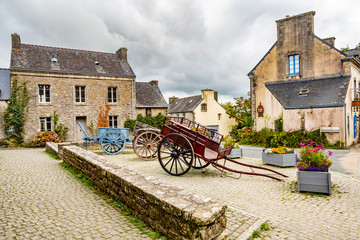 beautiful houses in Locronan, France