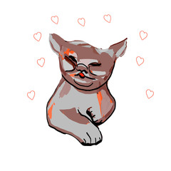 Kindness vector design.cute cat, icon or symbol