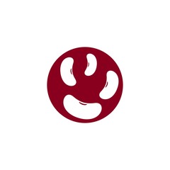 Fototapeta premium Red kidney beans template logo vector icon illustration design 