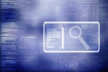 search button 2d illustration