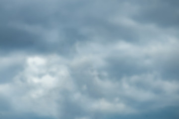 Blurred stormy cloudy sky