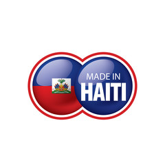 Haiti flag, vector illustration on a white background