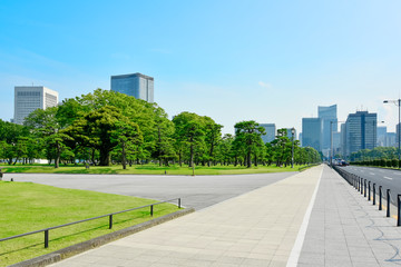 都市の空間　皇居外苑の風景