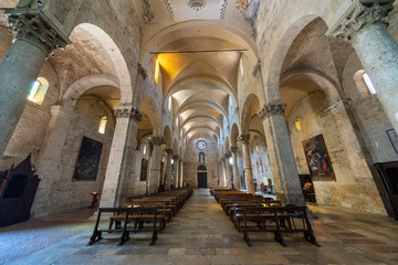 Massa Marittima, Tuscany: the medieval cathedral, interior