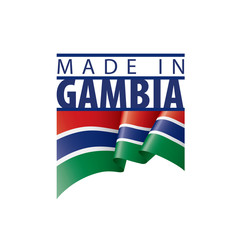 Gambia flag, vector illustration on a white background