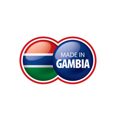 Gambia flag, vector illustration on a white background