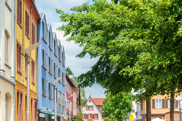 MEERSBURG, GERMANY - June 29, 2018: Antique building view in Old Town Meersburg, Germany