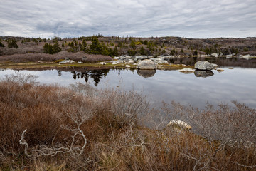 Landscape of Peggy´s Cove in Nova Scotia Canada