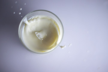 Milk in a glass. Healthy eating concept