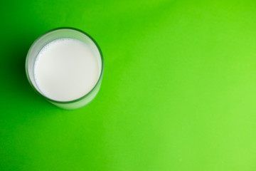 Milk in a glass. Healthy eating concept