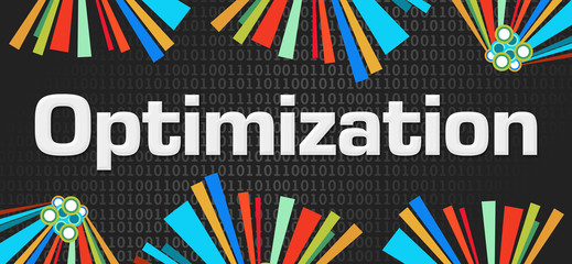 Optimization Binary Dark Black Colorful Elements 