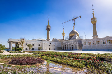Flowers in front of Mausoleum of Ruhollah Khomeini in Tehran, Iran