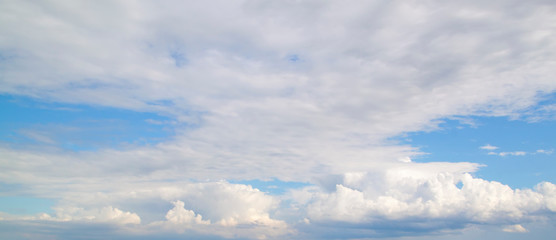 white clouds in blue sky natural background
