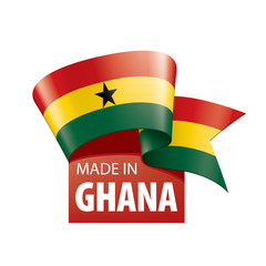 Ghana flag, vector illustration on a white background