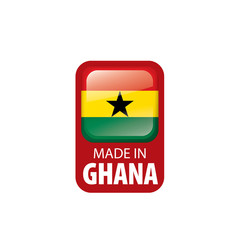 Ghana flag, vector illustration on a white background