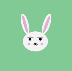 cute rabbit Kawaii style 
