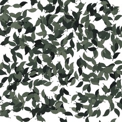 seamless pattern with green leaves