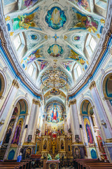 Interior of cathedral in Ternopil city, former Dominican Church, Ukraine