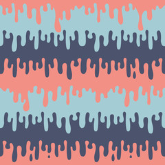 Flowing paint is a seamless pattern. Dripping paint. Pastel flowers seamless pattern